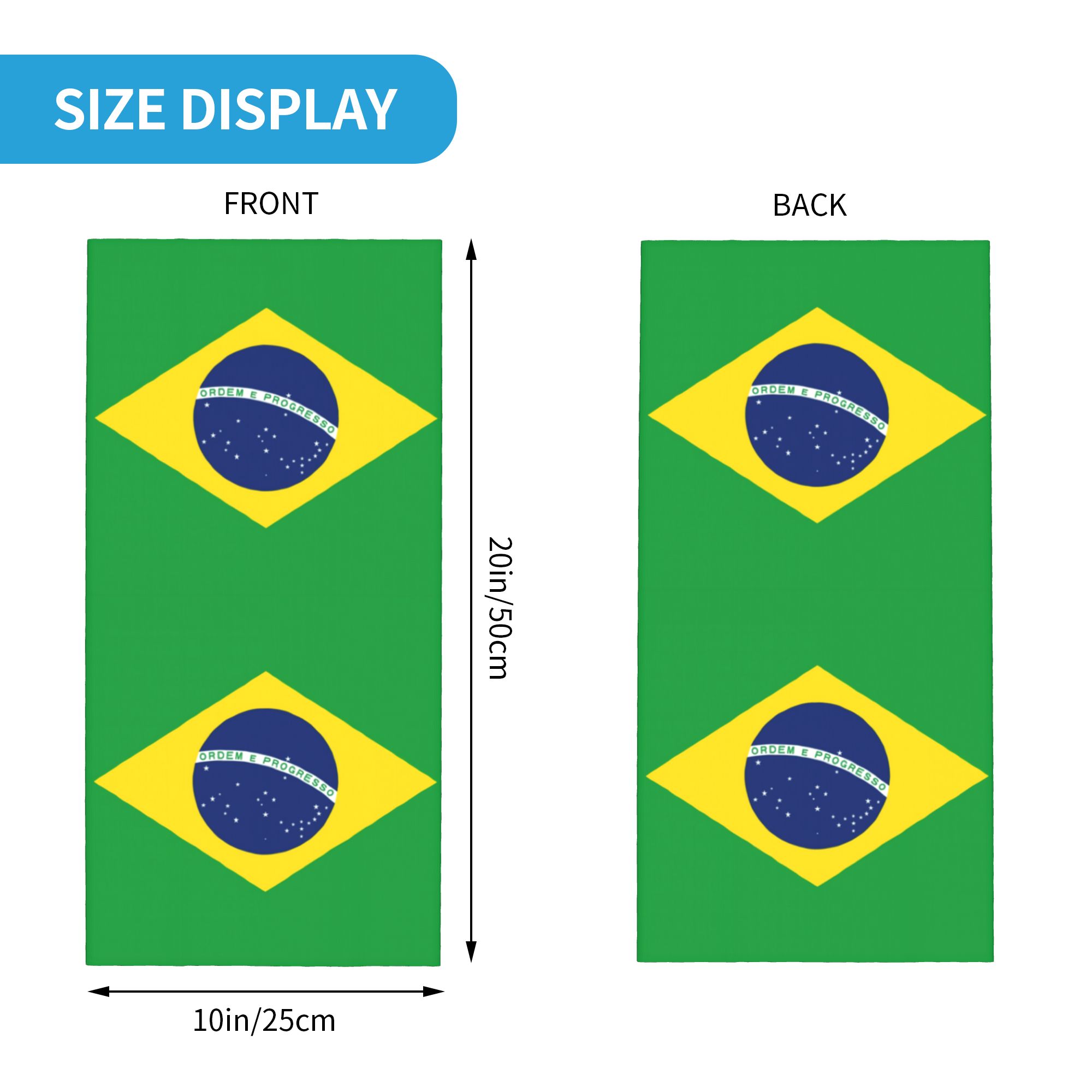 Bandana Bendera Brasil Kustom, - Neck Gaiter Face Cover ulasan dan harga
