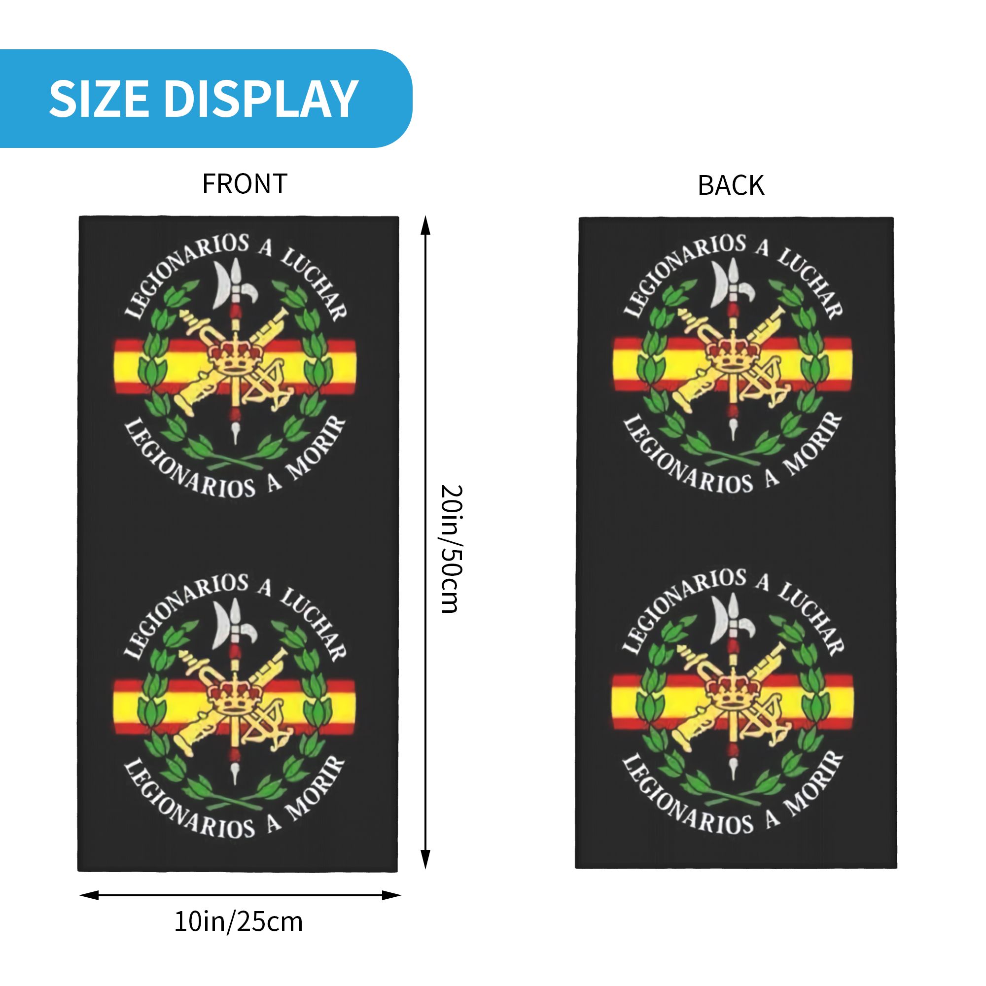 Bandana Legion Spanyol Kustom, - Neck Gaiter Face Cover ulasan dan harga
